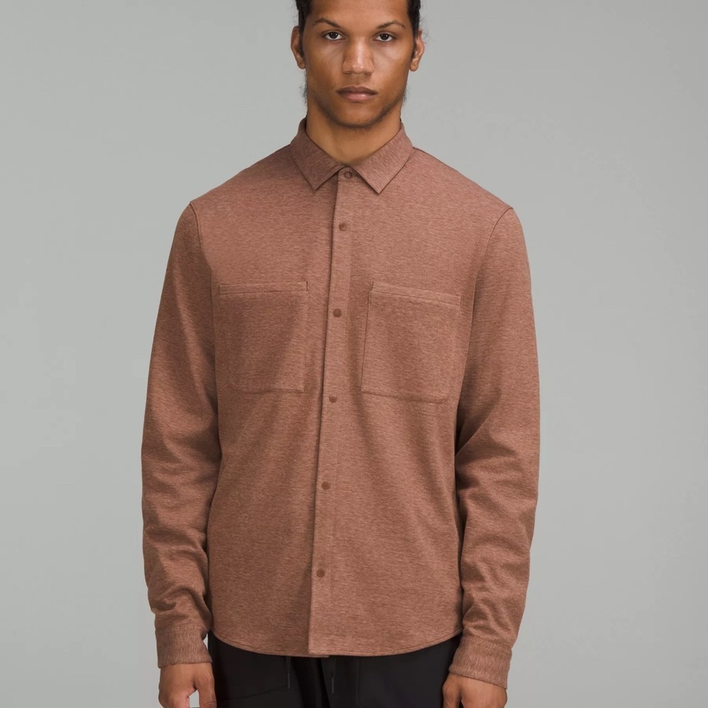 Lululemon Men's Soft Knit Brown Shirt